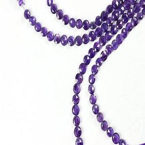 Pierre d'améthyste violette naturelle à facettes en forme de pièce de monnaie, perles de Briolette de qualité incroyable, fabrication de bijoux faits à la main en gros - Product Image 1