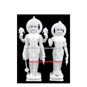Religious Marble Narayan Laxmi Statue - Product Image 1