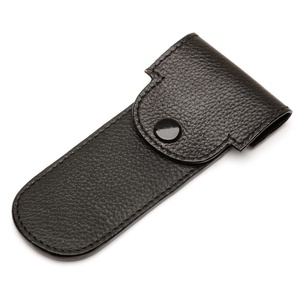 Étui à rasoir de sécurité fait main avec logo personnalisé Étui à outils en cuir noir - Product Image 1