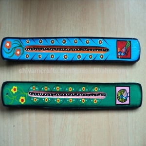 Mango Wood Birds Designs Hand Painted Aromatic Decorative <b>Incense</b> <b>Sticks</b> Burners/<b>Holders</b> LAXMANS Brand Wholesale Supplier India - Product Image 1