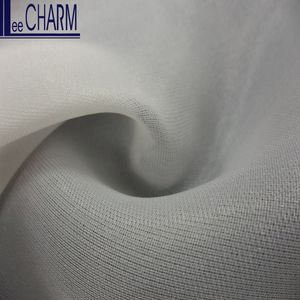 เดรส LCSH045ผ้าโปร่งบางหนาสีงาช้างแบบไต้หวัน100% โพลีเอสเตอร์โปร่งบางสำหรับงานแต่งงานผ้าม่านตกแต่งบ้านกระโปรง - Product Image 4