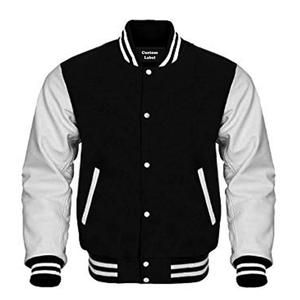 black and white baseball jacket