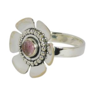 แหวนเครื่องประดับเงินสเตอร์ลิง925วินเทจประดับกุหลาบแท้อัญมณีควอตซ์อัญมณีนิรันดร์สำหรับงานปาร์ตี้ขายส่ง - Product Image 2