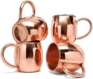 Tasse à bière Mule de Moscou martelée en cuivre de vente chaude 2025 avec poignée en cuivre - Product Image 5