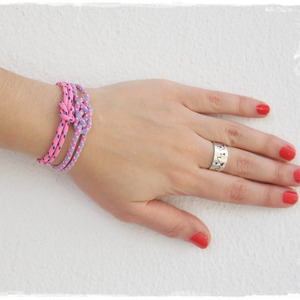 Nautical Rope <b>Bracelet</b>, Pink Cord <b>Bracelet</b> Handmade Happiness - Product Image 1