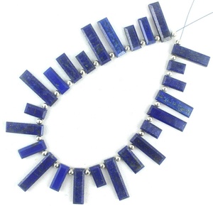 เกรด AAA briolette สีฟ้า Lapis Lazuli พลอยทรงสี่เหลี่ยมลูกปัดสำหรับทำเครื่องประดับขายส่งโรงงาน - Product Image 1