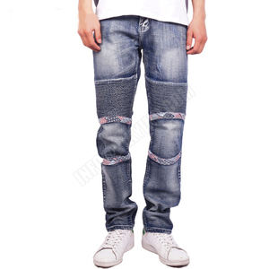 Una Reta กางเกงยีนส์ผู้ชาย,กางเกงยีนส์เข้ารูปลำลองสไตล์สตรีทกางเกงยีนส์ฟอกจีบกางเกงยีนส์แฟชั่นแบรนด์เนมปี2018 - Product Image 2