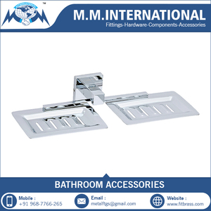 จานวางสบู่สเตนเลสสตีลเป็นมิตรกับสิ่งแวดล้อมดีไซน์ทันสมัยติดผนังทำความสะอาดง่ายสำหรับห้องน้ำ - Product Image 4