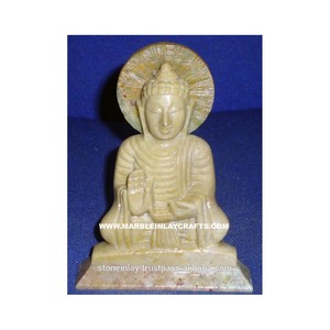 Estatua de la Cabeza del Buda Hecha a Mano, Material Blanco Puro, Diseño Tallado para Decoración de Oficina y Sala de Estar, por Exportador Indio - Product Image 3