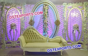 Indian Wedding <b>Backdrop</b> <b>Frame</b> Panel Decorated Wedding Mandap <b>Backdrop</b> Wedding Stage <b>Backdrop</b> <b>Frame</b> Decoration - Product Image 6