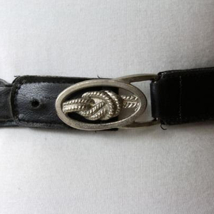   Ceinture en corde artisanale Happiness noire et argentée - Product Image 1