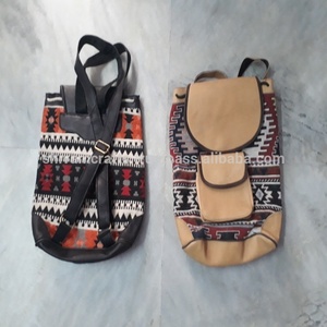 Sac à dos en cuir suédé de style tribal Banjara Sacs de voyage Fournisseur en gros de l'Inde - Product Image 2