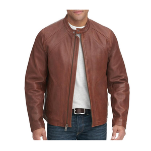 Chaqueta de carreras de cuero OEM para hombre hecha a medida con acolchado protector y Forro cálido de invierno para uso en motocicletas - Product Image 1