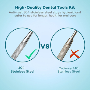 Kit de Higiene Dental de Acero Inoxidable Más Vendido 2026: Raspador Manual para Limpieza de Placa y Equipo de Relleno Dental - Product Image 3