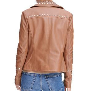 Real lambskin women leather blazer in formal fitted cut ideal for business casual office looks and elegant <b>dressing</b> - Product Image 4