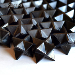 Tourmaline noire naturelle Merkaba étoile pierre précieuse cristal Quartz Merkaba étoile obsidienne noire méditation guérison Protection puissance Lo - Product Image 1
