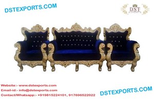 Conjunto de sofás de escenario, tapizado en oro, estilo musulmán, para Walima, diseño elegante, ideal para bodas - Product Image 5