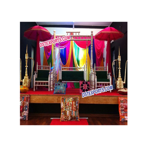 ปัญจาบชุดแต่งงาน Mehandi ชุดเวทีแกว่งมุสลิม,การตกแต่งเวทีการแต่งงานของชาวฮินดู - Product Image 1