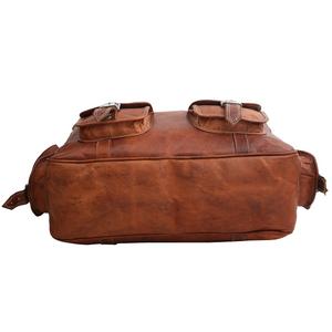 Vintage Goat Pure Leather Multipurpose Crossbody 16 Inch <b>Luggage</b> Travel Bag - Product Image 4