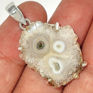 Magnifique pendentif en argent sterling 925 Oeil solaire pendentif en quartz et pierres précieuses pour femmes, prix de gros Bijoux ODM OEM - Product Image 1