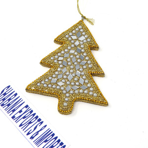 Decoraciones navideñas indias Árbol de Navidad con purpurina Adornos colgantes Decoración Hermoso árbol de Navidad feliz a precio barato - Product Image 3