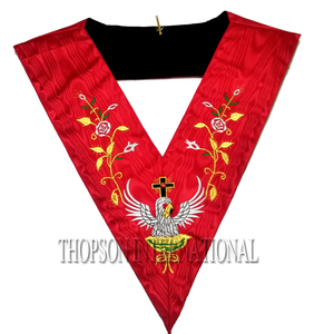 Masonic Regalia Rose Croix Delantal de 18 grados Artesanía bordada con punto de cruz y costura - Product Image 2