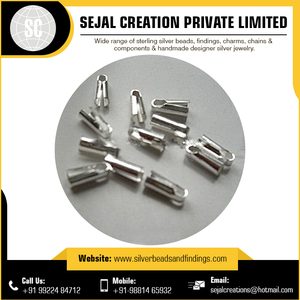 Venta al por mayor de plata esterlina 925 cordón final Clips joyería encontrar encantos cuentas cadenas y componentes hechos a mano diseñador joyería de plata - Product Image 6