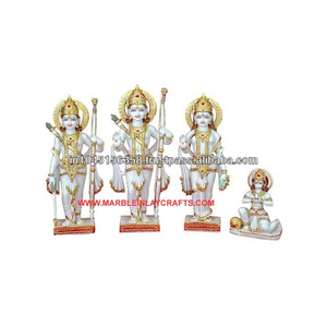 Statue de Ram Darbar en marbre blanc - Product Image 1