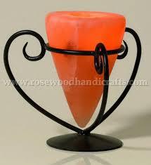 Support large en fer forgé de l'himalaya, statue en fer forgé rafting, lampe à thé au sel ionisant de l'himalaya - Product Image 2