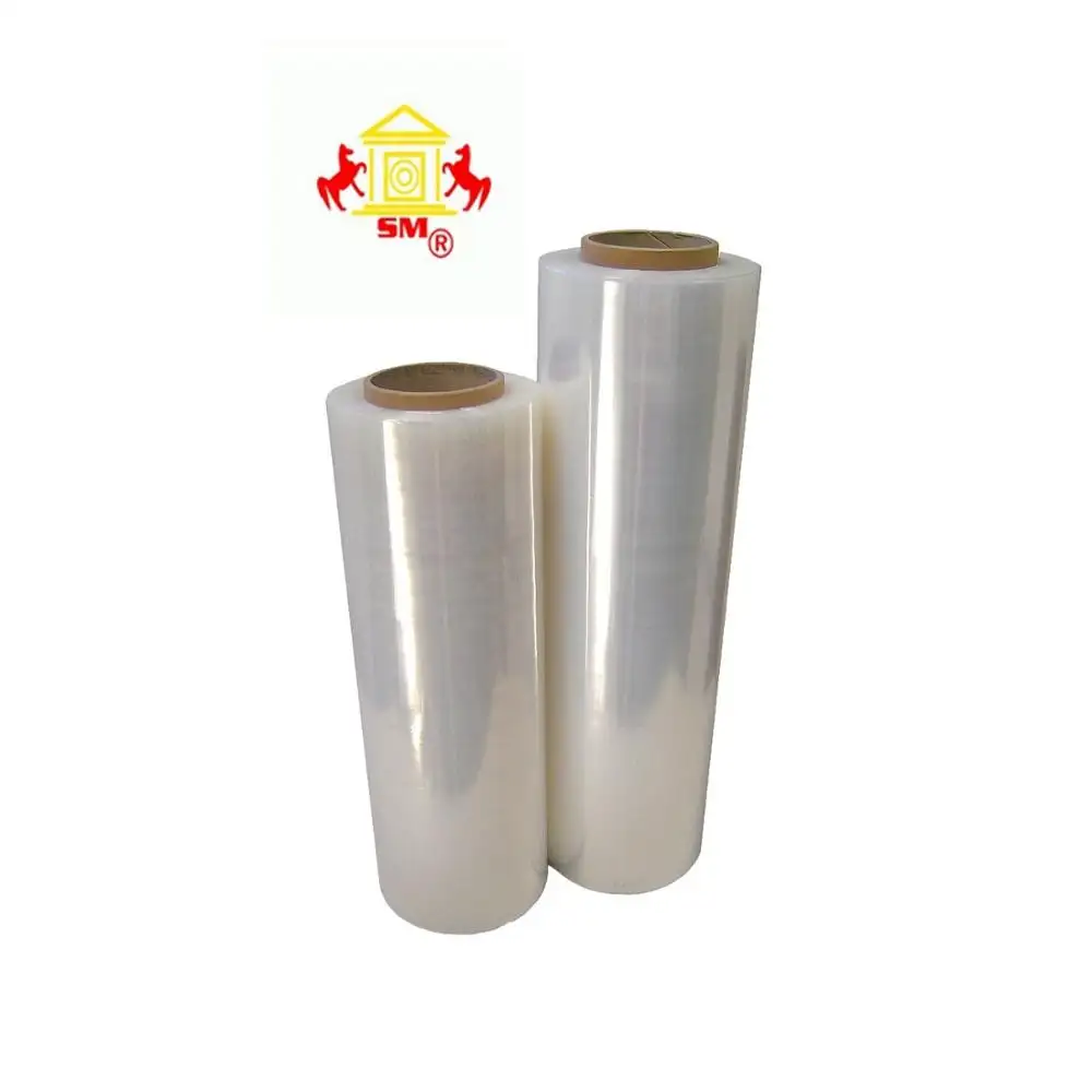 Hoge Kwaliteit Groothandel Food Grade Pe/Ldpe Clear Wrap Stretch Film Op Rol Voor Pallet Verpakking