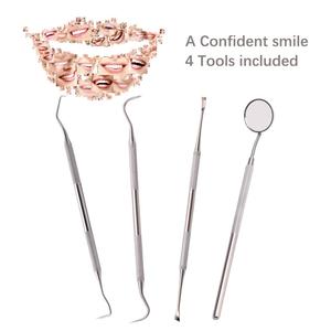 Best Hot Sell Dental Hygiene Kit Stainless Steel Calculus & <b>Plaque</b> <b>Remover</b> Mouth Mirror Scaler Pick & Explorer Instruments 2026 - Product Image 4