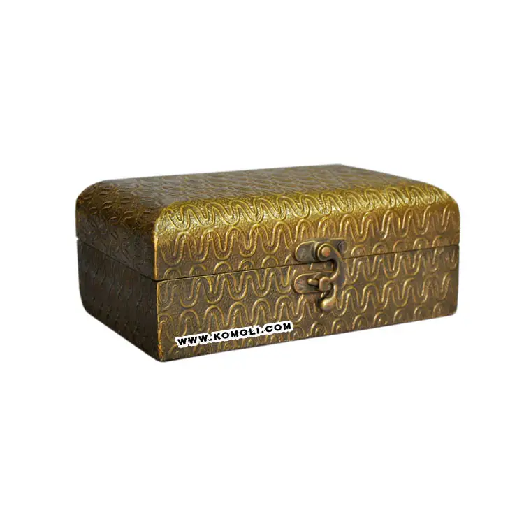 Деревянная коробка с тиснением из листового металла, деревянная коробка с резьбой по дереву, деревянная шкатулка для украшений, декоративная деревянная коробка