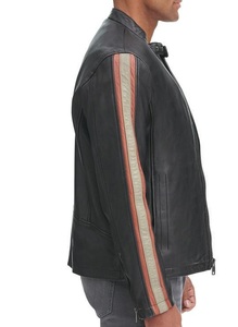 Chaqueta de carreras de cuero hecha a medida para hombre, ajuste de motocicleta ideal para montar en invierno y estilo de seguridad vial - Product Image 2