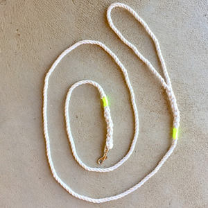 Natural and Neon Rope <b>Dog</b> <b>Leash</b> HANDMADE COTTON <b>DOG</b> ROPE <b>LEASH</b> - Product Image 1