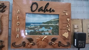 Cadre mural sculpté en bois de laiton, cadre de miroir sculpté - Product Image 4