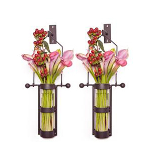 Bouteilles avec tubes à essai muraux en fer, 30 pièces, décoration de la maison - Product Image 1