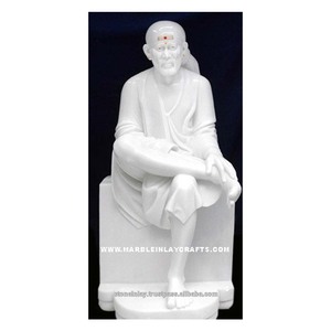 White Makrana Marble Sai Baba Idol - Product Image 1