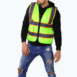 Gilet de sécurité haute visibilité pour femme, vêtements de travail, avec poches et fermeture éclair, à rayures réfléchissantes - Product Image 5