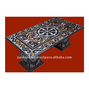 <b>Black</b> Marble fine Inlay Table Tops - Product Image 1