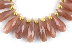 ลูกปัดหินมูนสโตนเหลี่ยมเพชรพลอยรูปหยดน้ำตาแบบเหลี่ยมเพชรพลอยหลวมสำหรับทำเครื่องประดับทำมือคุณภาพสูง - Product Image 2