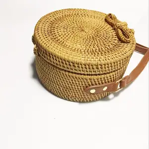Bali shoulder straw women handbags summer beach rattan bags shopping handmade crafts 2020
