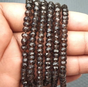 ลูกปัดควอทซ์สโมคกี้ธรรมชาติเกรด AAA ลูกปัดสีน้ำตาล1เส้น - Product Image 2