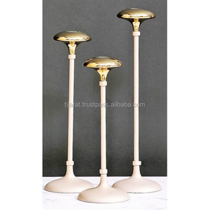 Bougeoir moderne en aluminium argenté très vendu bougeoir de pilier de mariage décoratif pour Noël pour la maison - Product Image 4