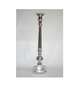 Hot Premium Modern Luxury Fancy Aluminum Shiny Polish Fancy Long <b>Floor</b> <b>Candle</b> Pillar <b>Holder</b> for Home Decoration and Living Room - Product Image 1