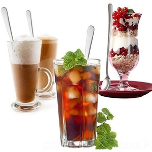 Cuchara de mango largo de acero inoxidable de 8 pulgadas para café, helado, soda, cócteles, accesorios de Bar ecológicos para hoteles y restaurantes - Product Image 4