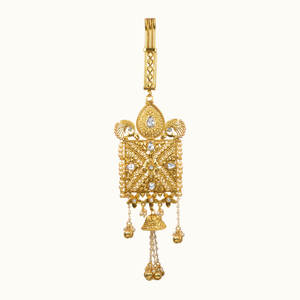 Antique Gold Plated Classic Jhuda in Wholesale 11119 <b>White</b> - Product Image 1