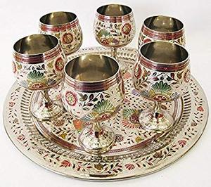 Iglesia, Alicia, juego con caja de terciopelo, Brassworld, India, 2 uds. - Product Image 3