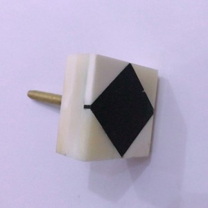 Bouton de tiroir carré en os à carreaux étoile beau bouton en os indien bouton de porte en bois en résine pour quincaillerie poignée de tiroir en céramique - Product Image 3