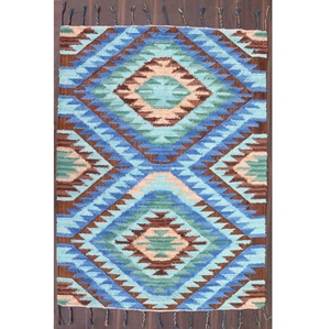 Antolia Alfombra de algodón Kilim hecha a mano Novedad Estilo persa Rectángulo marroquí Tejido plano Lavable Toda la temporada Hogar Oficina Comedor - Product Image 1