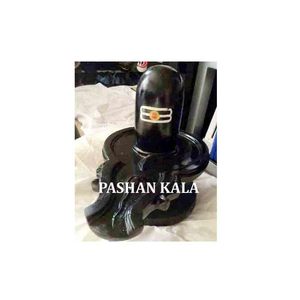 Shivling หินอ่อนสีดำที่งดงามสำหรับวัด - Product Image 1
